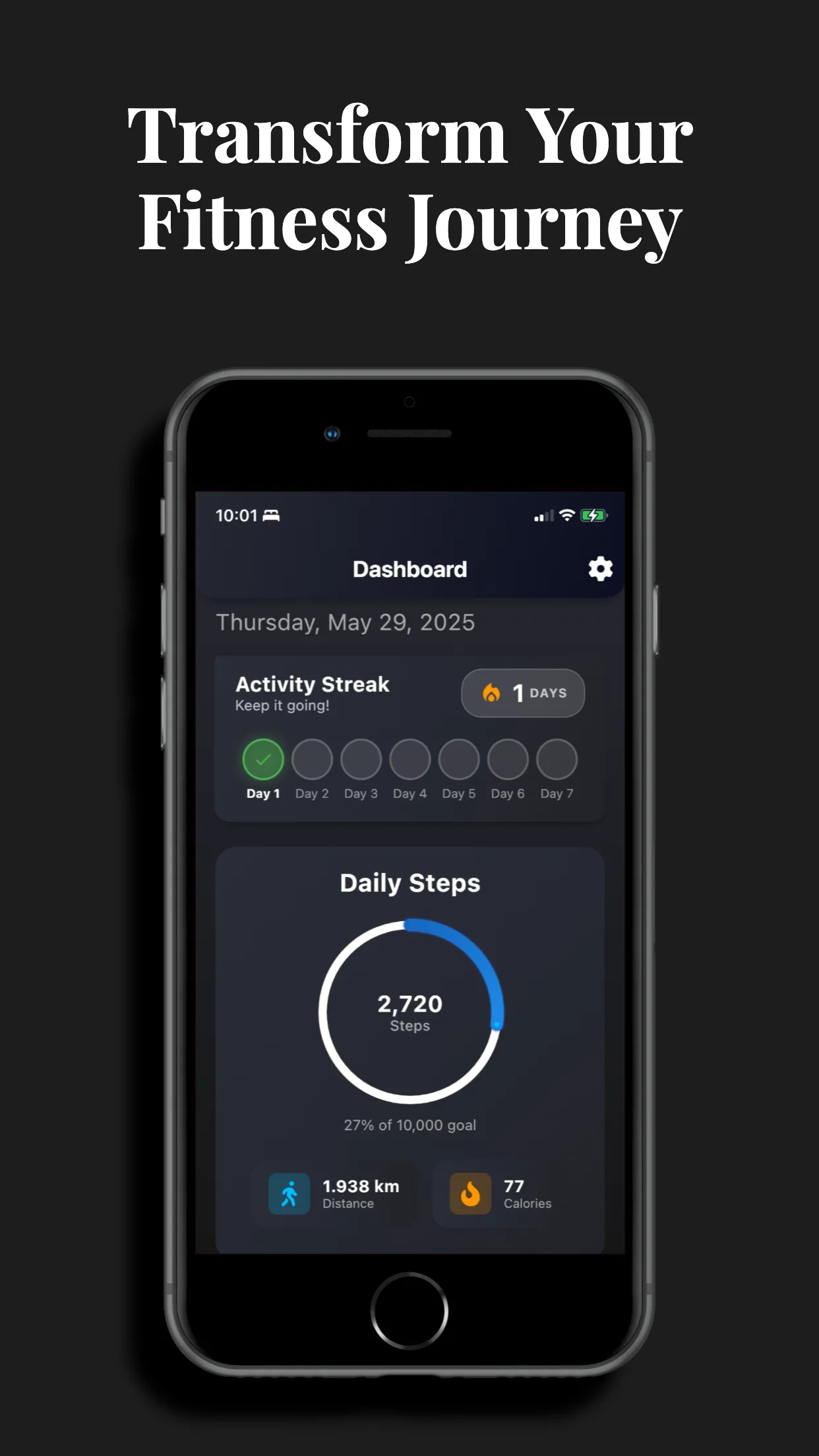 FitFlow.AI app screen 1