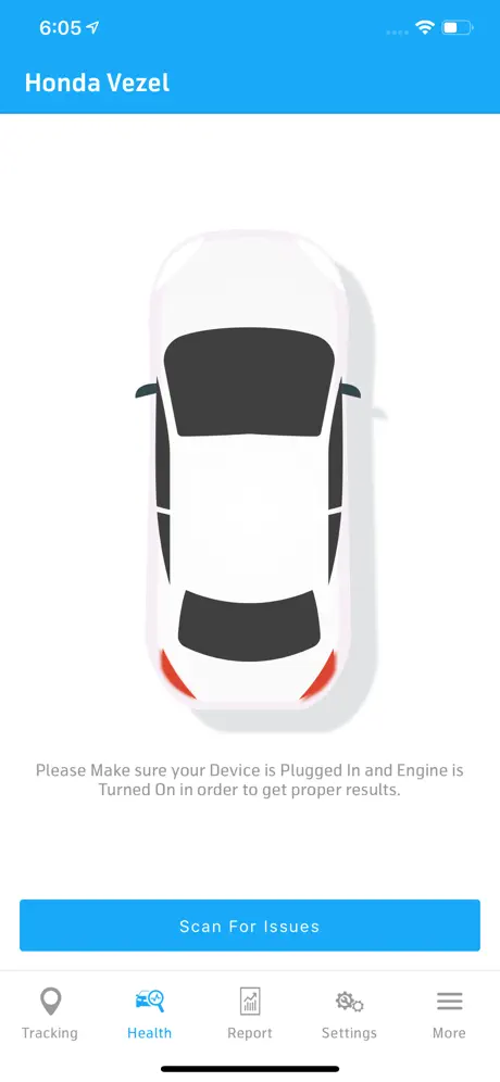 GP EVTS app screen 2