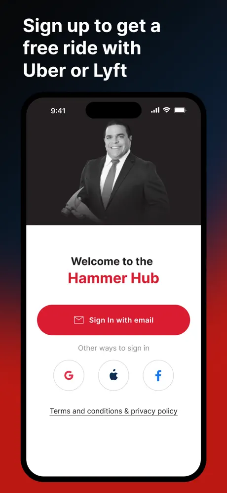 Hammer Hub app screen 1