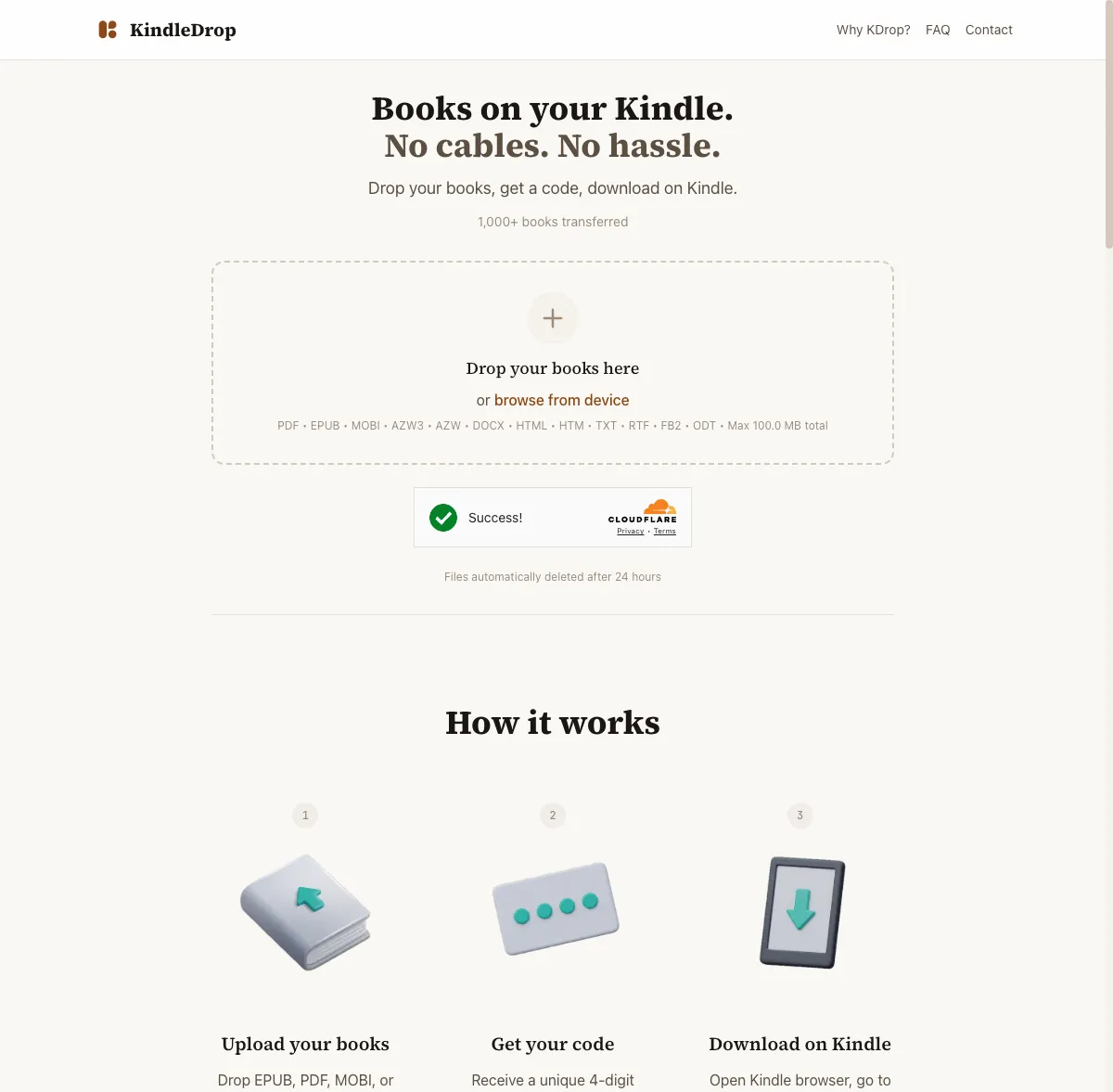 KindleDrop screenshot