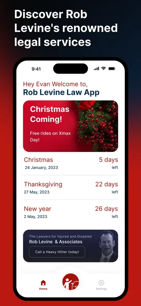 Rob Levine app screen 2